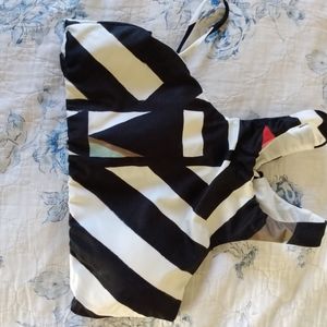 High neck bathing suit top